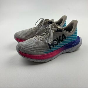 Hoka One One Mach 5 White / Scuba Blue 1127894 WSBB Sneakers Women's Size 8.5 B